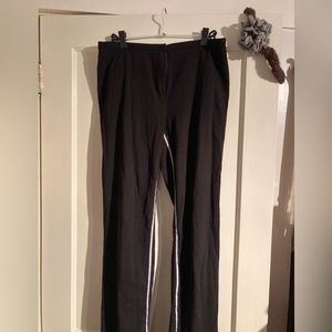 White Stripe Black Tahari Pants